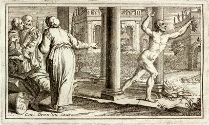 Archimedes running from his bath exclaiming Eureka